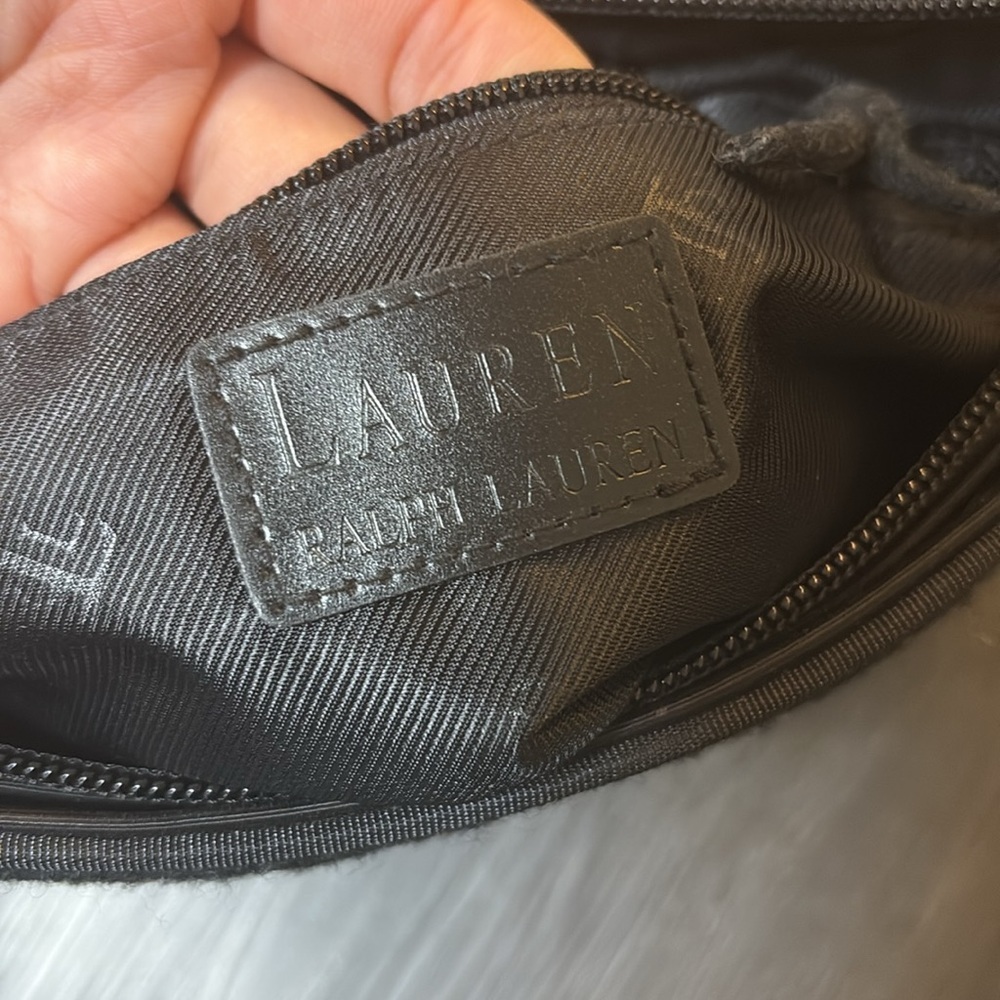 VINTAGE Y2K Ralph Lauren Wool Gray Shoulder Bag - new without tags, Deadstock - Picture 4 of 8